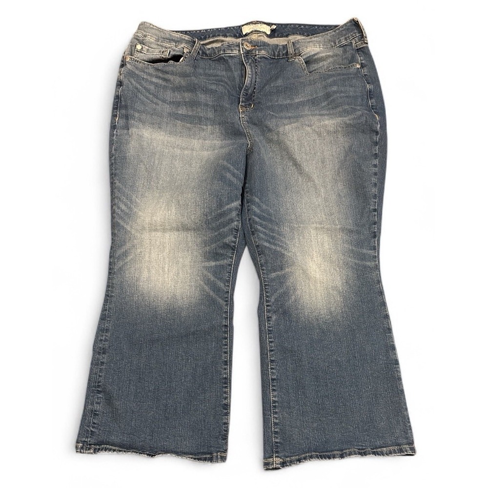 Torrid Denim Jeans Womens 22 Plus Bootcut Crop Medium Wash Stretch
